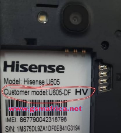 Hisense U605-DF HV Firmware SPD pac