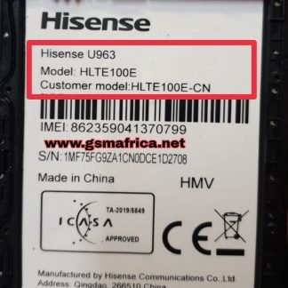 Hisense U963 (HLTE100E-CN) FIRMWARE SPD SP9832E Android 9